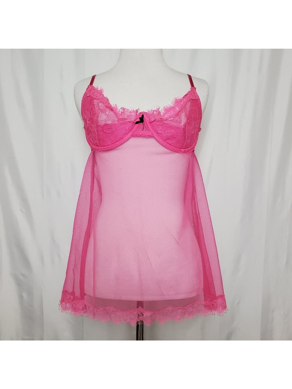 Victoria's Secret Pink Sheer Lingerie SZ 36D
